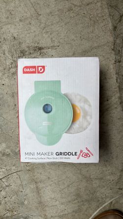 Dash Mini Maker Griddle - 4" Non-Stick (Aqua/Mint Green) - Brand New
