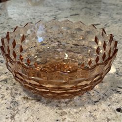 Vintage Pink Depression Glass Bowl