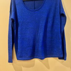 Old Navy Blue Long Sleeve Lightweight Pullover Sweater Top Women's Size S 