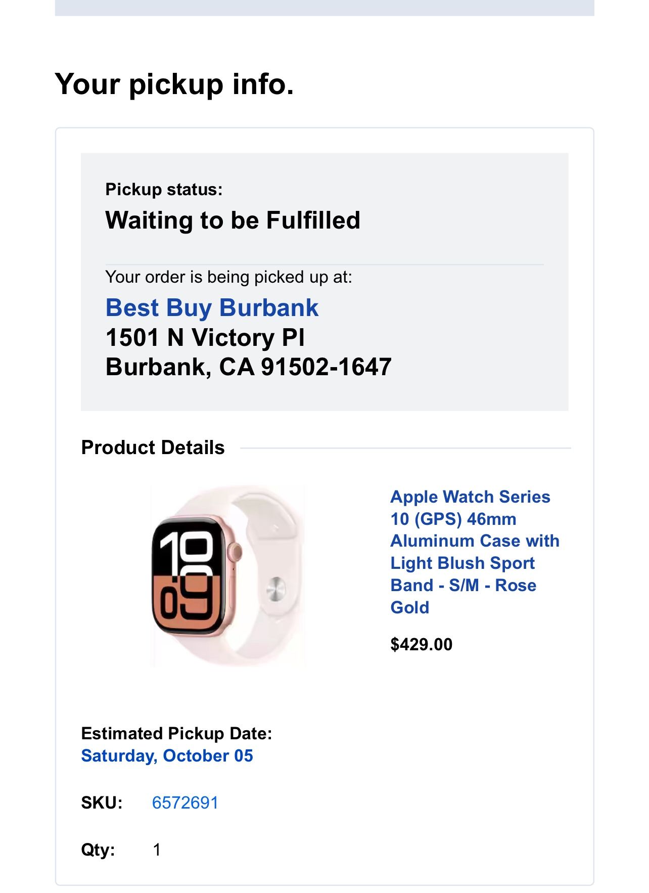 Apple Watch Series 10 GPS 46mm 