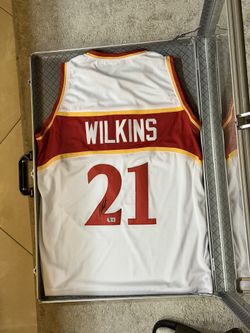 Dominique Wilkins Autographed Signed Jersey NBA Atlanta Hawks Professional Size XL