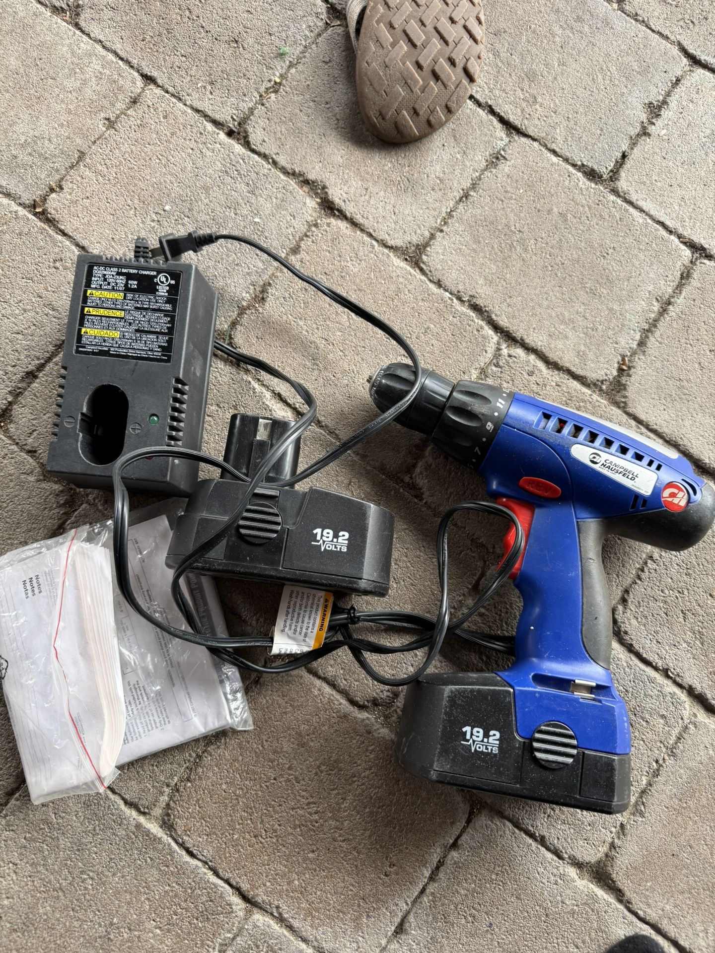 Power Drill With 2 Batteries And A Charger 