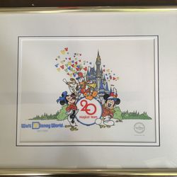 Disney 20th Anniversary Commemorative Sericel For Walt Disney World, 1991