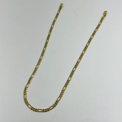 Figaro-Link Gold Chain, 18” Necklace, Figaro Necklace 