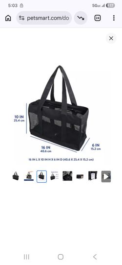 Top Paw® Soft-Sided Pet Tote - Small Pet Carrier (up to 11 lbs)