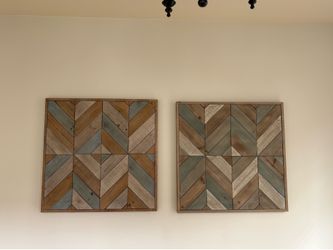 Wood Wall Art (2 Pcs)
