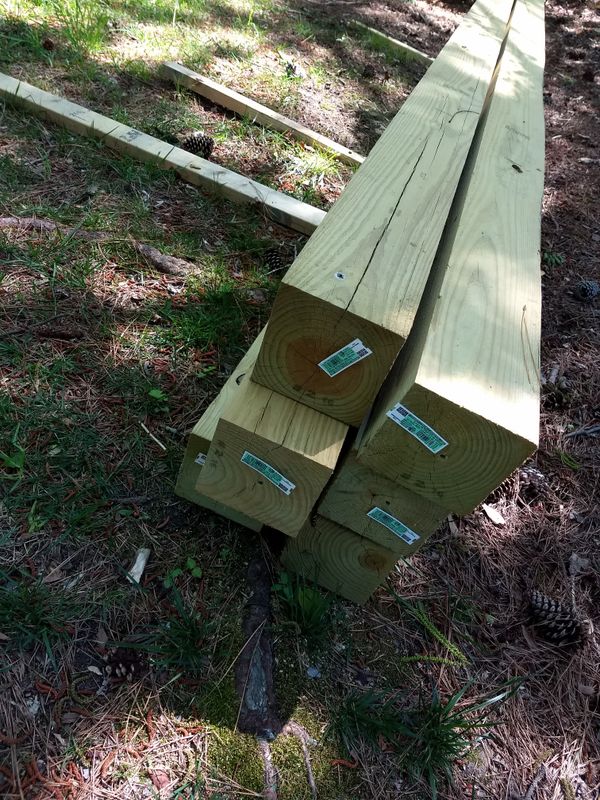 Five (5) 6x6x16 pressure treated posts for Sale in Norfolk, VA OfferUp
