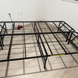 $100 ,Selling Bed Frame And Mattress , 53”/73”in.