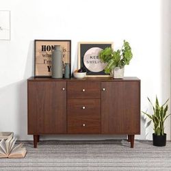 Storage Cabinet Free Standing Sideboard Living Room Entryway Kitchen Organizer with Drawers