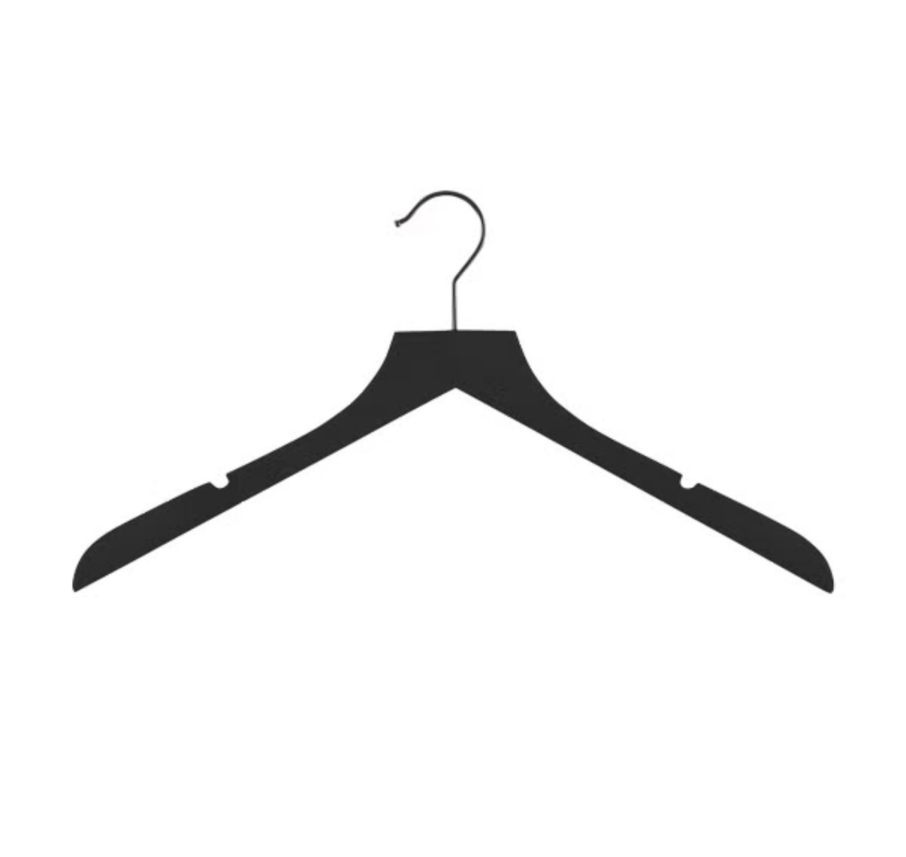 The Container Store Black Wooden Closet Organization Shirt Dress and Blouse Hangers (set of 24)