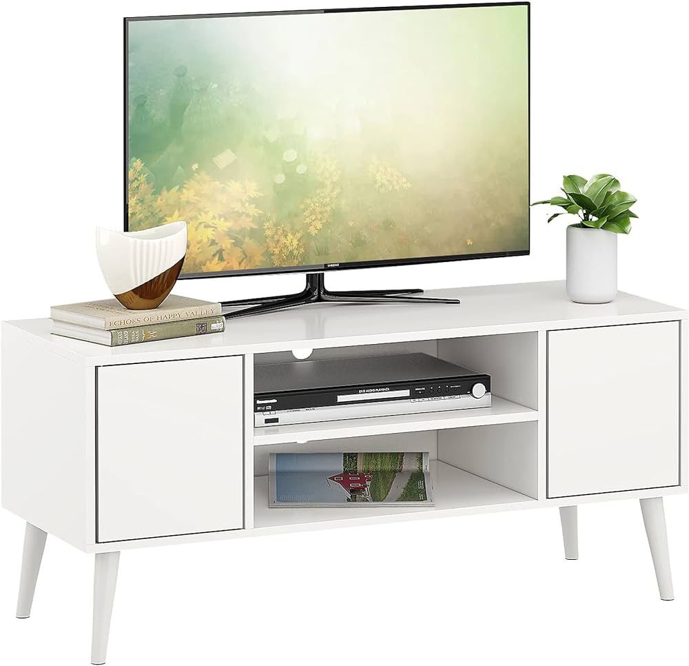 TV Stand, Mid-Century TV Console Table, Fits up to 55-inch Television, Modern Entertainment Cabinet