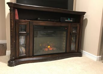TV Console with electric heater/fireplace