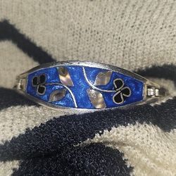 Vintage Alpaca Silver Mexico Abalone