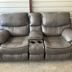 Faux Leather Couch