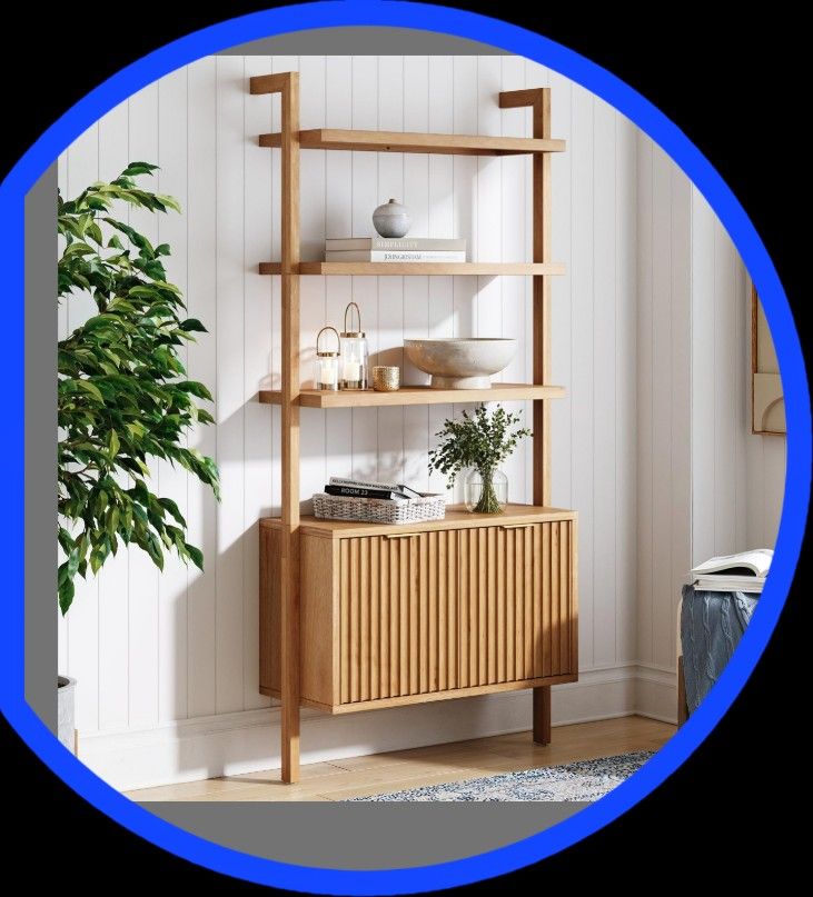Nathan James Jasper 3-Shelf Solid Wood