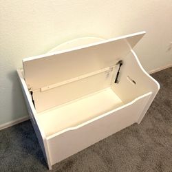 White Wood Toy Box