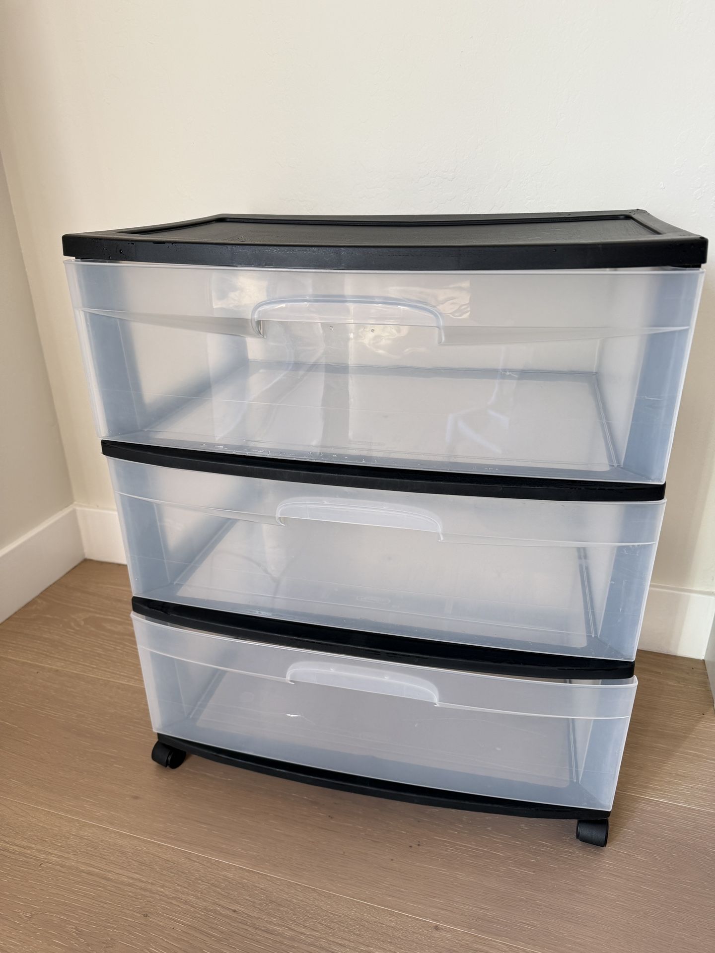 3-Drawer Plastic Storage Organizer on Wheels
