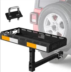 Hitch Basket, 500LBS Heavy Duty Rust-Proof for SUV, Truck, Van
E-Coated Anti Rust, Reflective Strip, for 2" Receiver