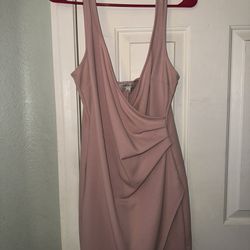 Pink Wrapped Mini Dress