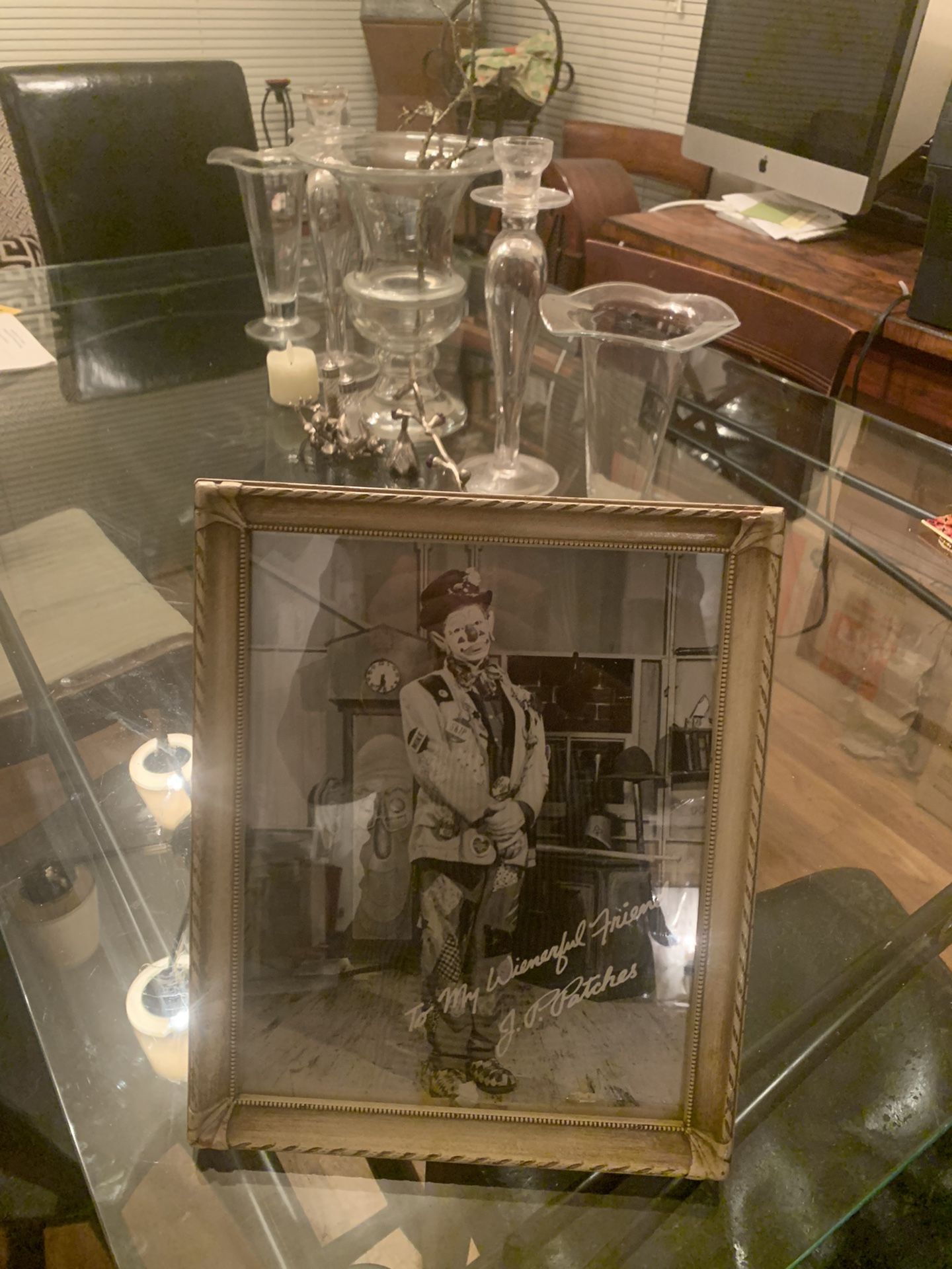 ‘60s Era JP Patches Framed White autographed Print