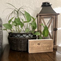 Home Decor Storage Round Basket Farmhouse Boho Style