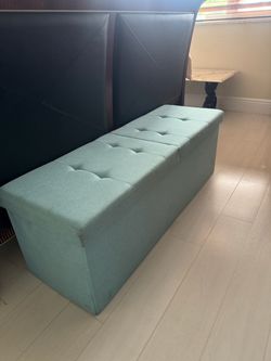 Storage bench for the end of you bed, closet or against a wall!