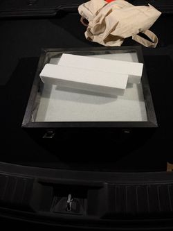 Black Glass-Top Display Case Box