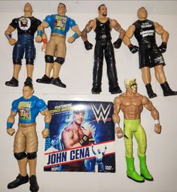 WRESTLING FIGURES AND JOHN CENA DVD