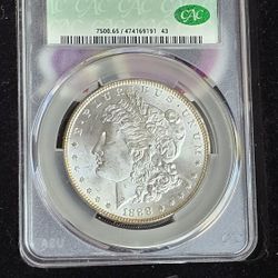 1888 MORGAN SILVER DOLLAR CAC MS65