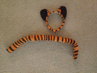 Tiger ears and tail Halloween costume