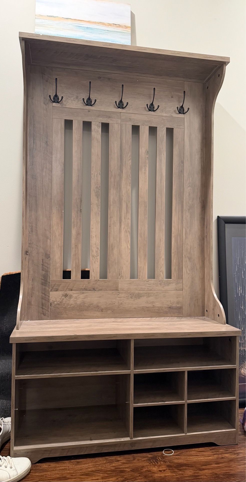 Coat hanger/shoe rack