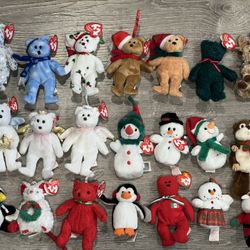 MWMT Jingle Beanies Ty Beanie Babies Christmas Ornament Bears Lot Of 23