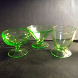 Vaseline Glass Cups