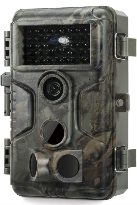 GardePro A3S Trail Camera, 64MP 1296p Game Camera with Clear 100ft No Glow Night Vision, Fast 0.1s Trigger Speed Motion Activated Waterproof, H.264 MP