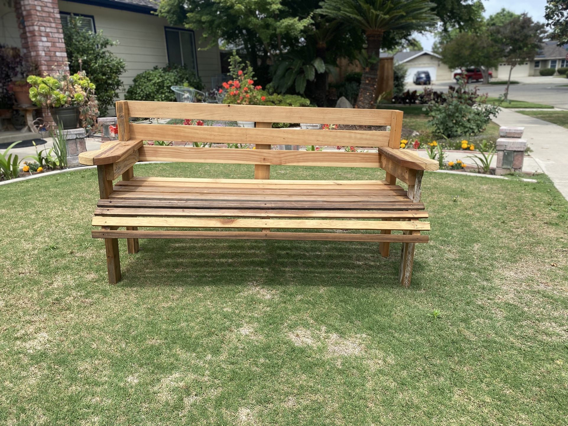 💐Large Handcrafted Garden Bench💛
