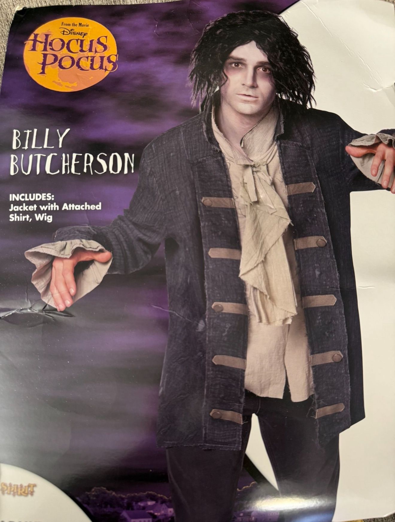 BILLY BUTCHERSON COSTUME HOCUS POCUS COSTUME NEW
