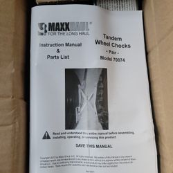 Maxxhaul Tandem Wheel Chocks Pair 70074