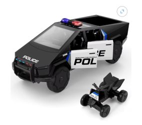 1/28 Alloy Trucks Toy Police Toy Car, Diecast Metal Car Model Toy