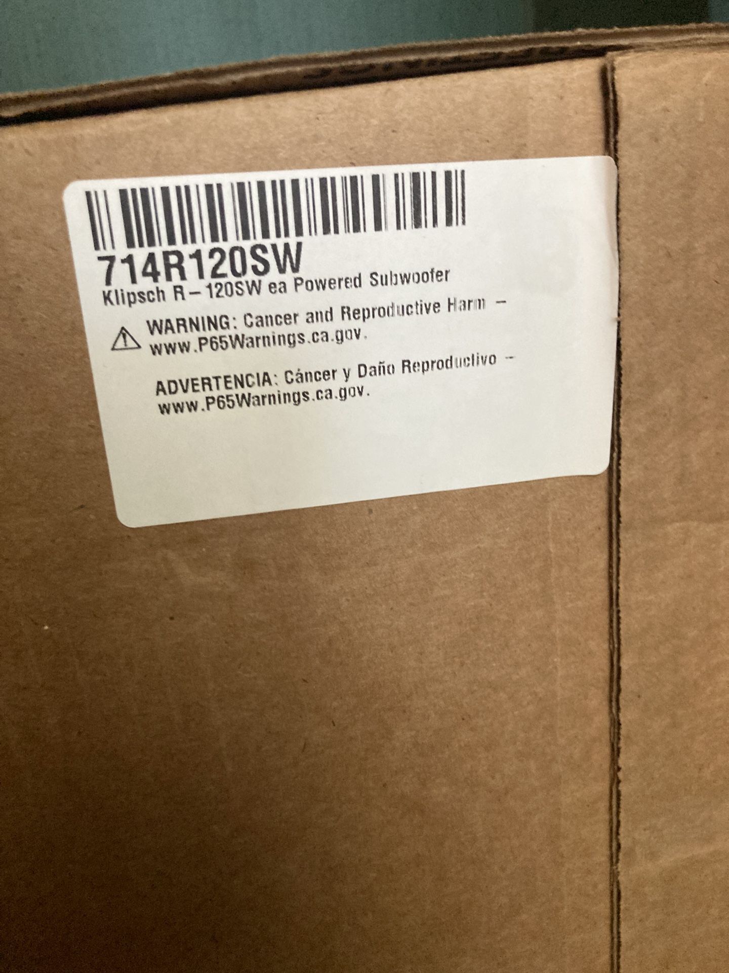 Klipsch R-120SW Subwoofer, Black