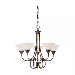 Millennium Lighting 5-Lights 25 in. Brushed Nickel Chandelier 3625-BN 