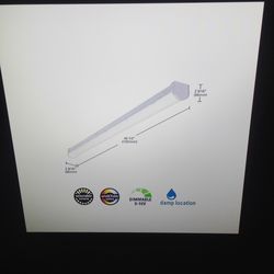 New 4' metalux linear led light strip 5000 lumens water resistant dimmable 120v