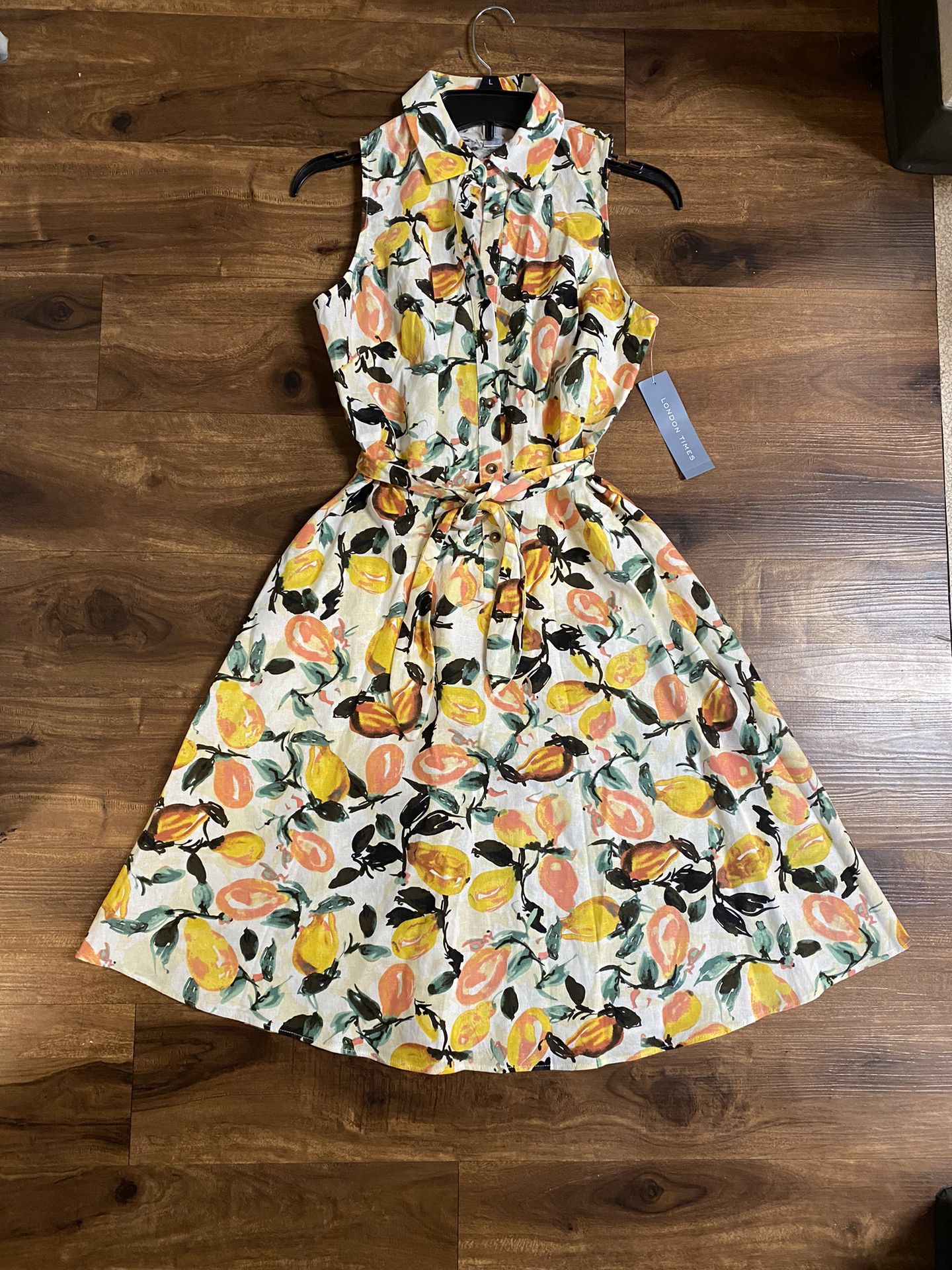 Brand New Woman’s London Times brand yellow Floral Dress Up For Sale 