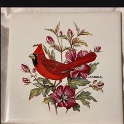 Hyalyn Ceramic Wall Trivets Tile Lot Of Cardinal, Bluebird, And Tanager 