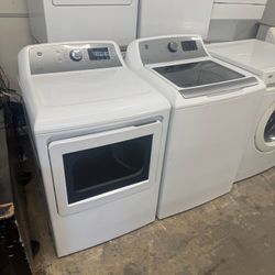 Used GE Washer and Gas Dryer with Warranty Top Load Big Capacity 