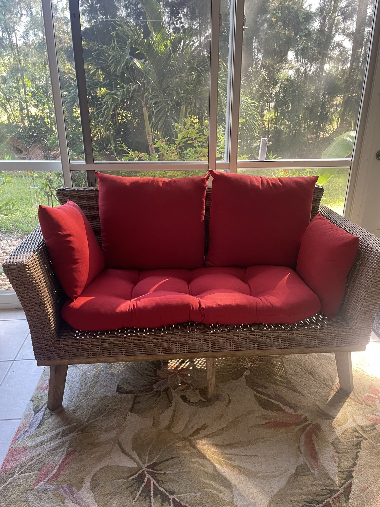 Martha Stewart Wicker And Wood 3 Piece Lanai Set