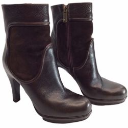 Giorgio Armani - Leather & Suede Booties - Brown Size 36 (6)