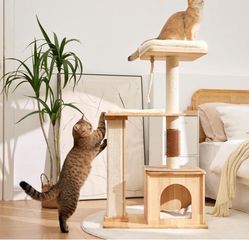 New Oak Cat Tree Scratching Post 