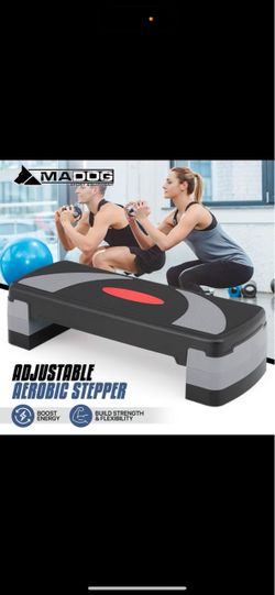 MADOG 31" Aerobic Stepper with Risers, Adjustable Height Workout Exercise Step Platform Trainer 😍