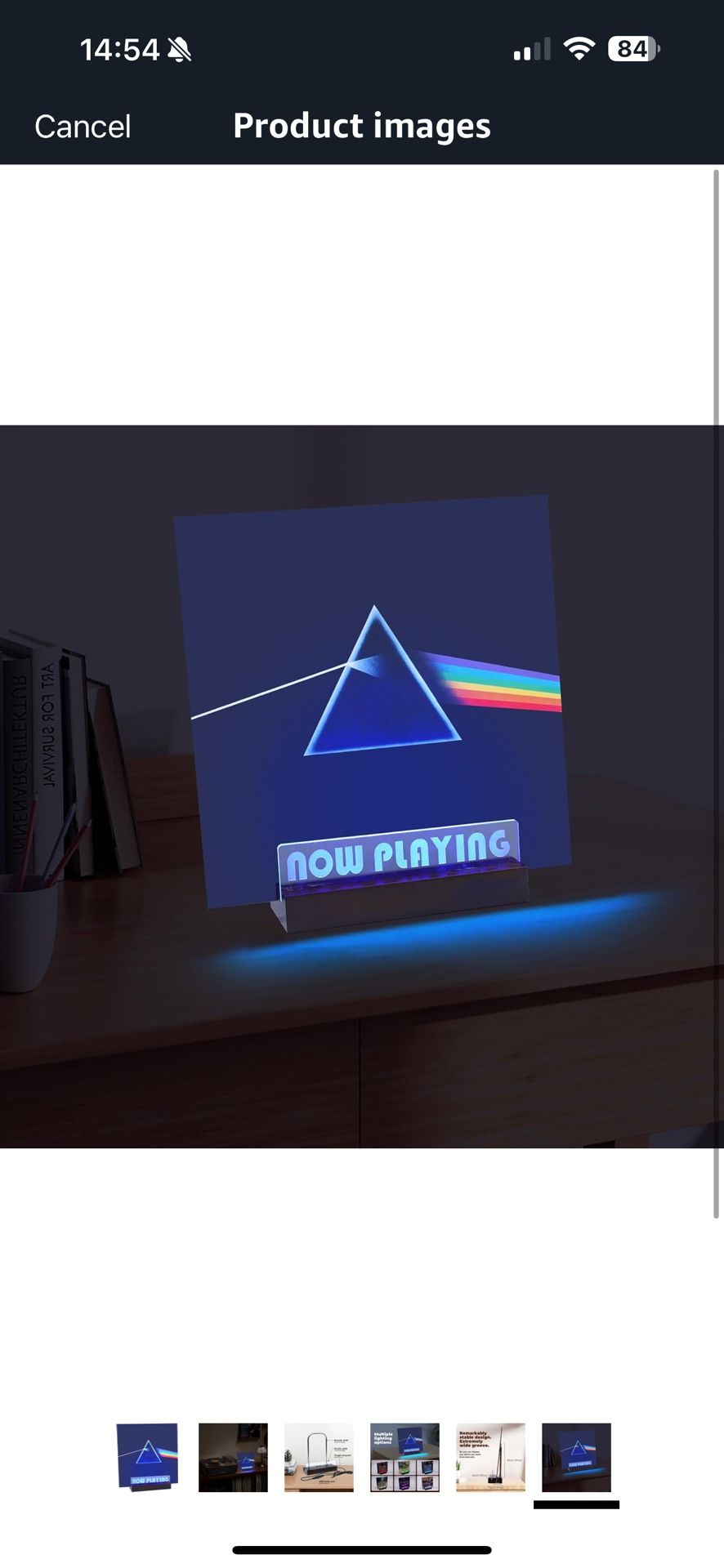 Now Playing Vinyl Stand - LED Light Vinyl Record Display