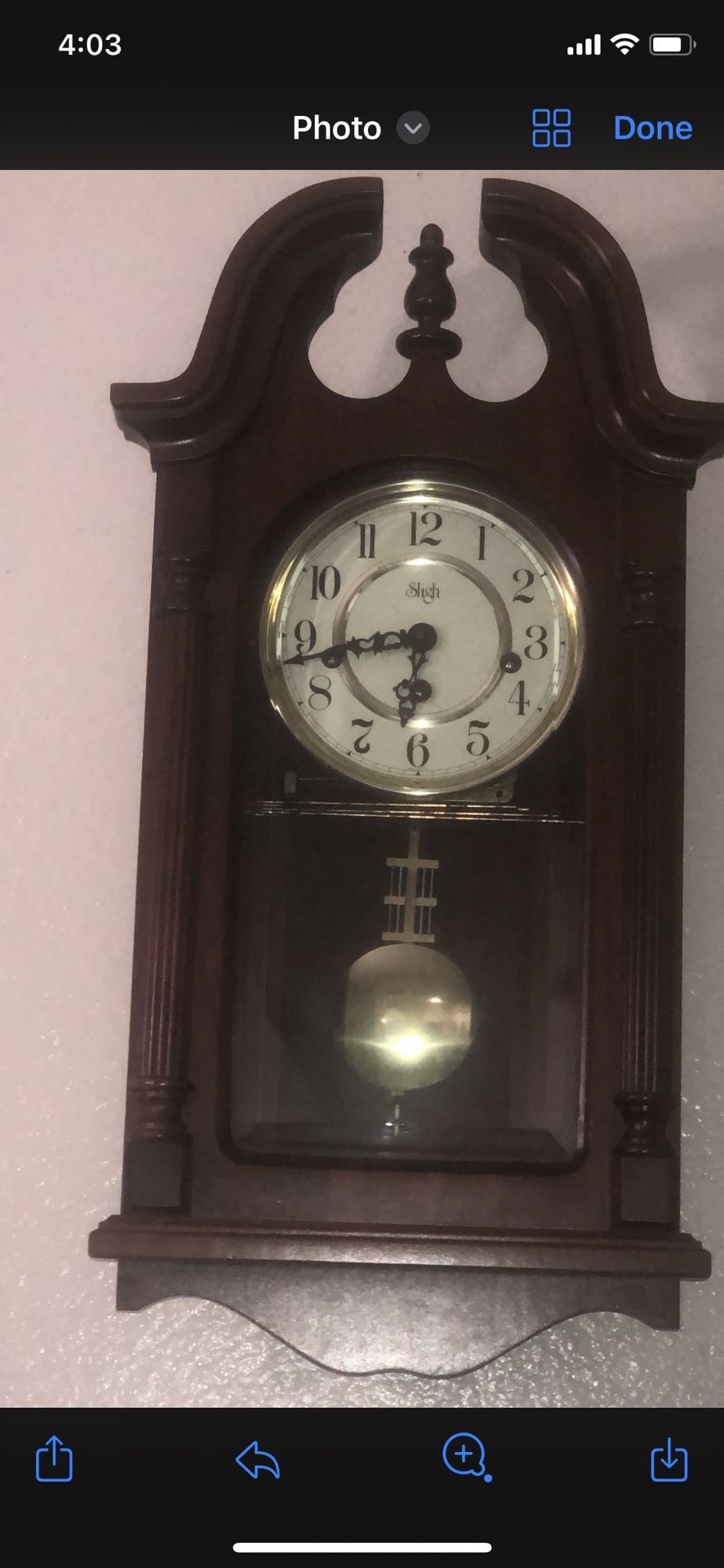 Antique Sligh Hanging Clock 